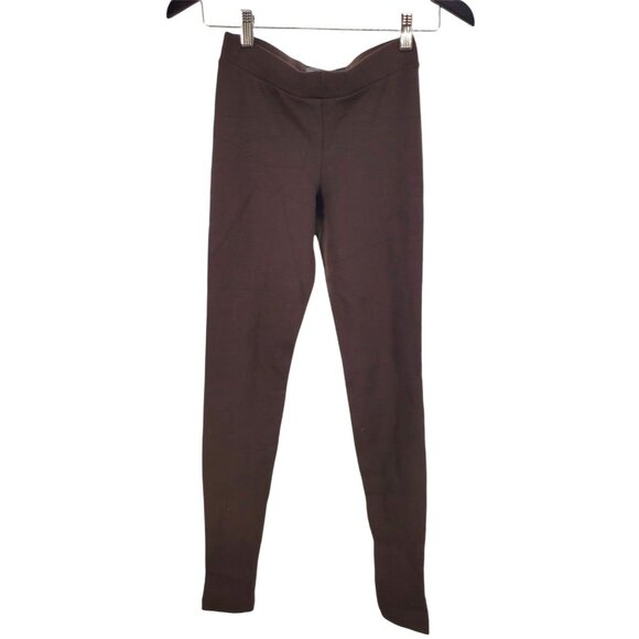 VINCE Stretch Pants Brown Stretch Classic soft High-rise Leggings Luxury - Picture 9 of 11